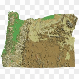 Oregon Dem Relief Map - Malheur County Oregon Gold, HD Png Download