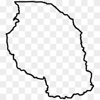 United States Map Clipart - Png Tanzania Map White Line, Transparent Png