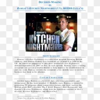 Pdf - Gordon Ramsay Kitchen Nightmares, HD Png Download