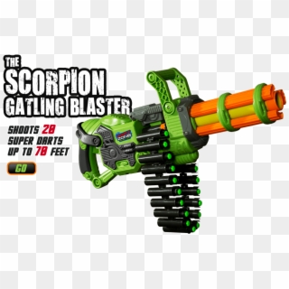 Scorpion Blaster Gun Title - Scorpion Gatling Blaster, HD Png Download