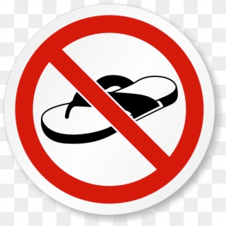 No Open Toed Footwear Iso Sign - Transparent Background Ban Sign, HD Png Download