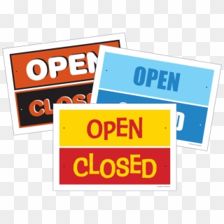 Open And Closed Sign Open And Closed Sign - Graphic Design, HD Png Download