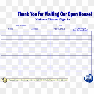 Visitors Open House Sign In Sheet - Please Wash Your Hands Sign, HD Png Download