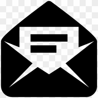 Open Envelope Icon - Email Png Icon Black, Transparent Png