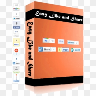 Easy Like And Share Share Button, Google 1, Social - Computer Program, HD Png Download