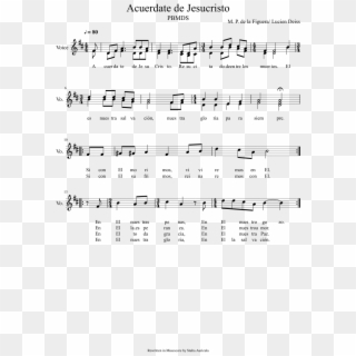 Acuerdate De Jesucristo - Sheet Music, HD Png Download