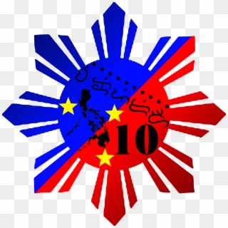 Wikipedia 10th Anniversary Baybayin Script - Philippine Flag Sun Black, HD Png Download