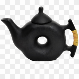 Longpi Black Doughnut Shaped Teapot - Teapot, HD Png Download