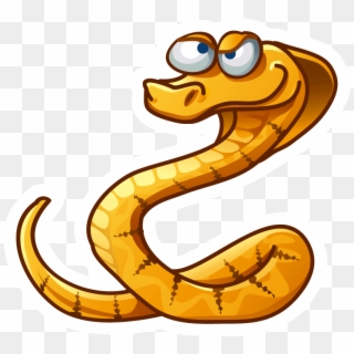 Download Snakes Clipart Yellow And Use In This Week - Evil Snake Cartoon, HD Png Download