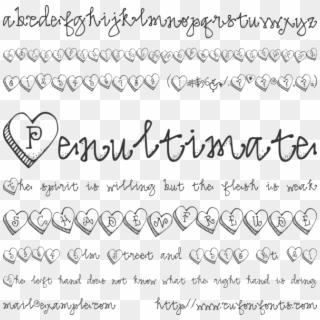 Dj Candy Heart Font Preview - Heart, HD Png Download