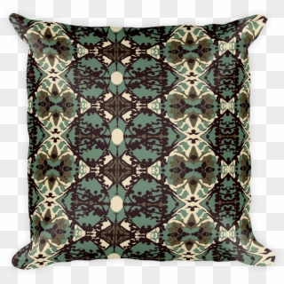 Damask And Receive Throw Pillow Brown/sage - Cushion, HD Png Download