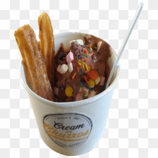Cream On Churros , Png Download - Chocolate, Transparent Png