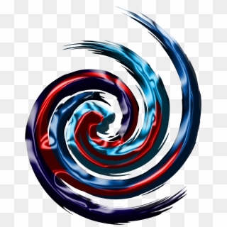 A Colourful Swirl Image With A Mixture Of Blues, Purples - Vortex, HD Png Download