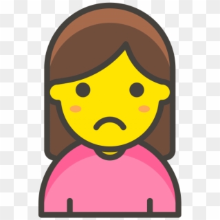 Woman Frowning Emoji - Emoji De Familia Png, Transparent Png