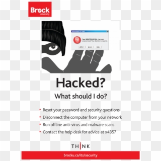 If Your Brock Account Has Been Hacked, Notify The Help - Brock University, HD Png Download