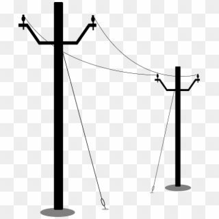 Lines Clipart Vector - Electricity Pole Clipart, HD Png Download