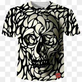 The 3d Skull Tshirt - T Shirt Skull Design, HD Png Download