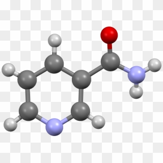 Nicotinamide From Xtal 2011 Mercury 3d Balls , Png - Un Dibujo De Molecular, Transparent Png
