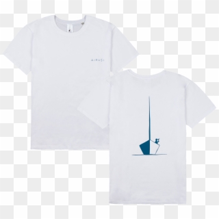 Camiseta Blanca Airusi Logo Barco Navy - Active Shirt, HD Png Download