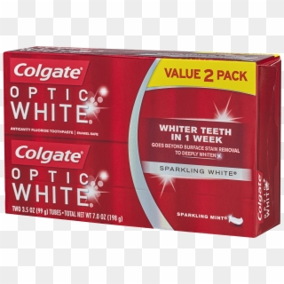 Colgate Optic White Whitening Toothpaste, Sparkling - Colgate Clock, HD Png Download