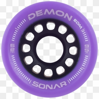 Sonar Demon Edm Wheels - Black Roller Skate Wheels, HD Png Download