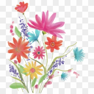 Fleurs Flowers Bloemen - Floral Png Watercolor, Transparent Png