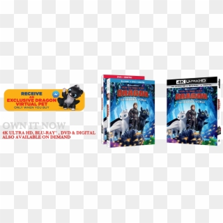 How To Train Your Dragon 3 Bluray Review - Book Cover, HD Png Download