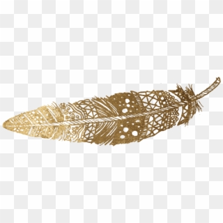 Transparent Gold Feather Png, Png Download