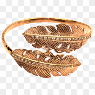 Gold Feather Png - Bangle, Transparent Png