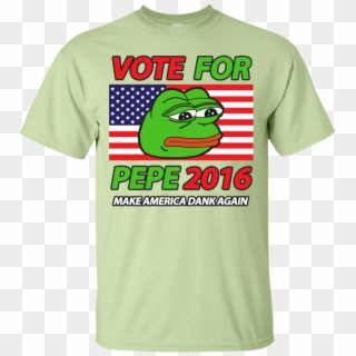 President Vote Pepe Sad Frog For President 2016 Presidentauto - Blank Shirt Light Blue, HD Png Download