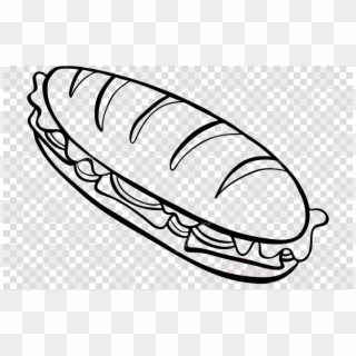 Trend Sandwich, Subway, Drawing, Transparent Png Image - Sub Sandwich Clipart Black And White, Png Download