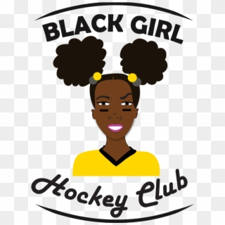 Black Girl Hockey Club - Cartoon, HD Png Download