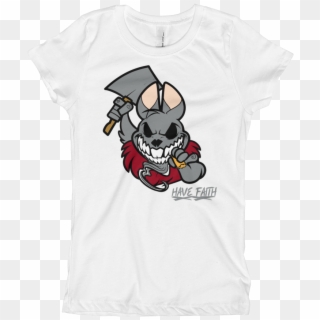 Bad Bunny Girl's T-shirt - Cartoon, HD Png Download