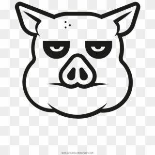 Bored Pig Coloring Page - Derpy Coloring Page, HD Png Download