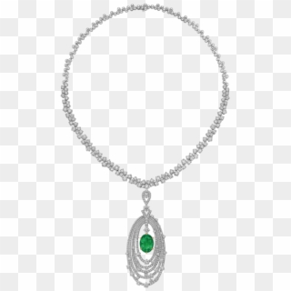 Necklace Png - Emerald Diamond Shape Necklace, Transparent Png