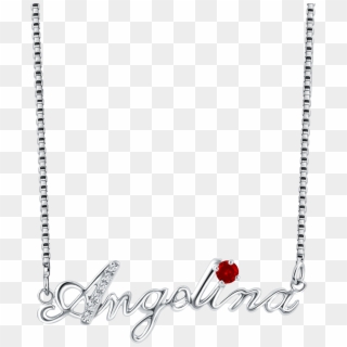 Personalised Name Silver Necklace Svc064-3 - Chain, HD Png Download