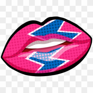 Nostalgic Pop Style Retro Hand Drawn Png And Psd - Lips, Transparent Png