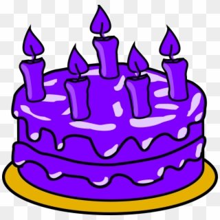 Purple Cake Cliparts - Birthday Cake Clip Art, HD Png Download