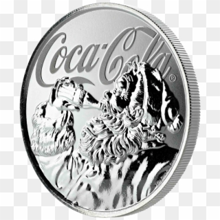 Silver Coca-cola Holiday Coin - Coca Cola Silver Coin, HD Png Download