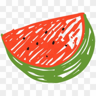 Watermelon Muskmelon Food Fruit - Semangka Sketsa, HD Png Download