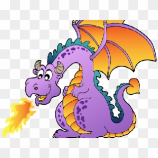 Fire Breathing Cartoon Dragon, HD Png Download
