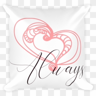 Love Always Valentine Pillow Cover With Insert Clipart - Cushion, HD Png Download
