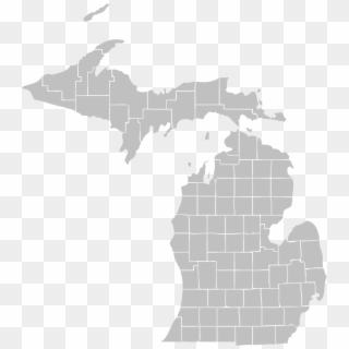 Metropolitan Area Maps - Michigan Map Blue, HD Png Download