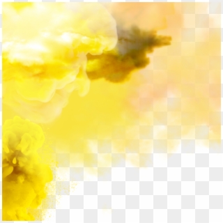 #yellow #clouds #smoke #aesthetic - Watercolor Paint, HD Png Download