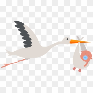 Stork And Baby Vector Png, Transparent Png