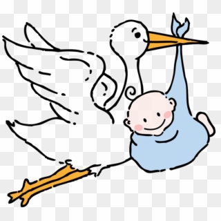 Stork Free Png Image - Baby And Stork Clipart, Transparent Png