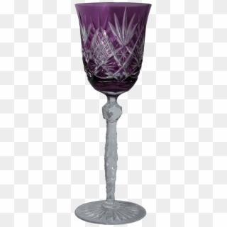1920's Bohemian Lead Crystal Purple Wine Glass / Goblet - Champagne Stemware, HD Png Download