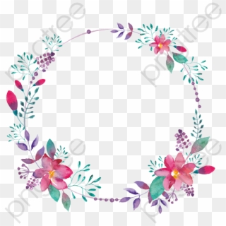 Borders Clipart Creative Hollow Circle Category File - Circle Flowers Png, Transparent Png