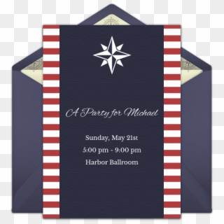 Check Out This Free Party Invitation Featuring A Nautical - Cross, HD Png Download