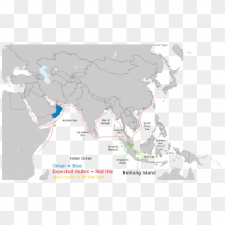 Belitung Ship Routes - South Asia Subregional Economic Cooperation, HD Png Download